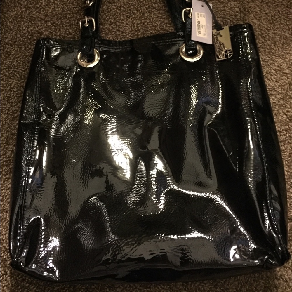 Michael Fisher Black handbag with silver accents